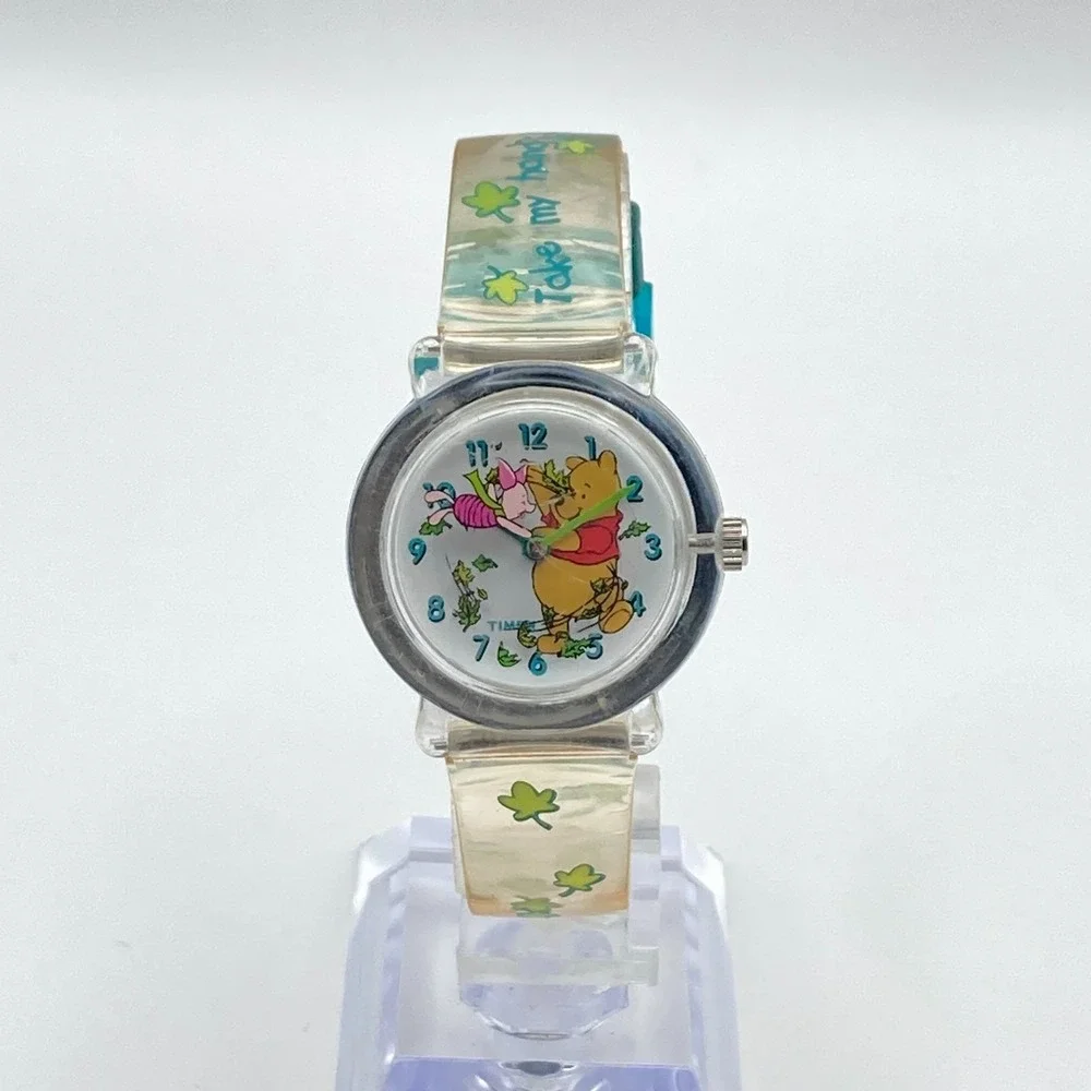 Timex Winnie the Pooh Women's Watch 29mm Piglet Clear New Battery 1998 90s 7.5